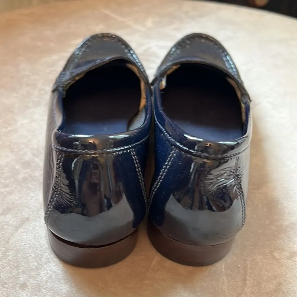 *Antonio Melani* Navy Blue Patent Classic Loafers Sz 8.5N